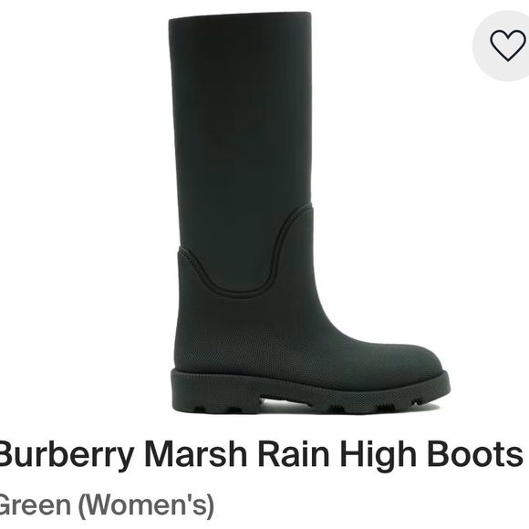 Burberry “UNISEX”Dark Green Marsh Rain Boots‼️